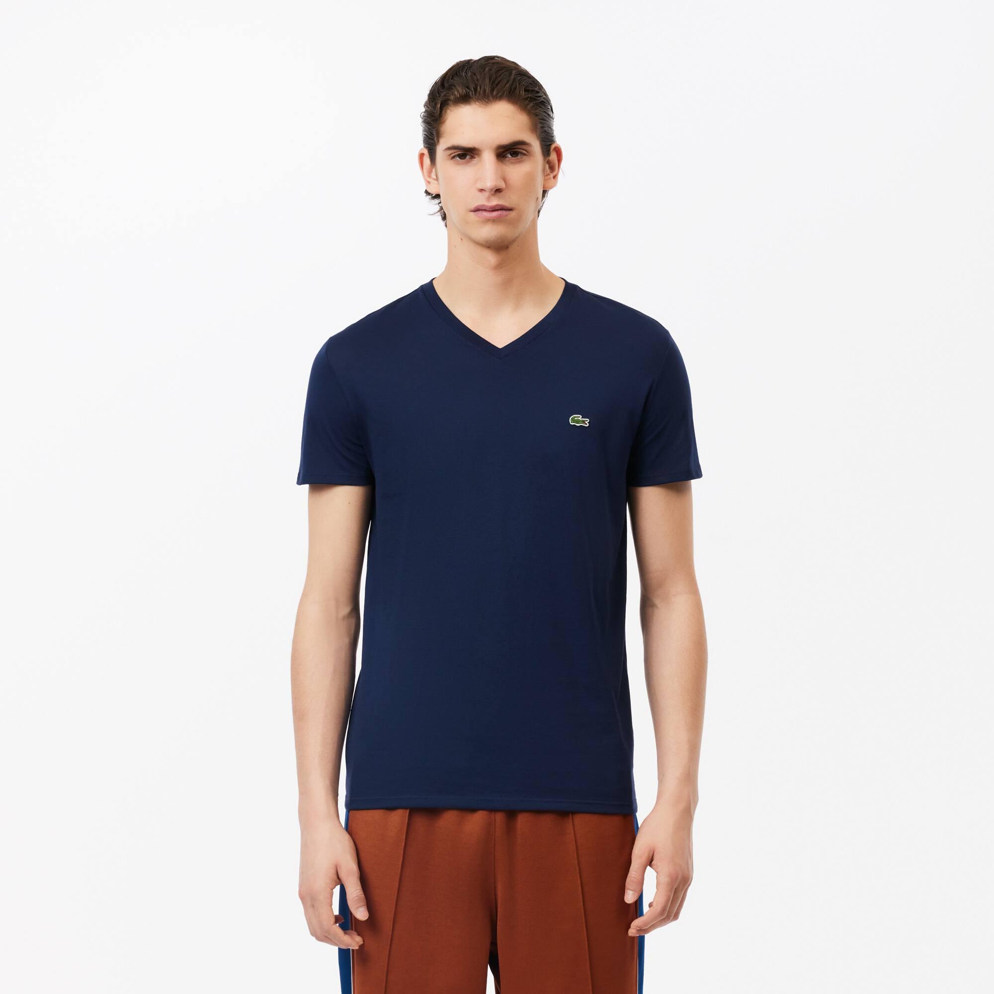 Men's Lightweight Pima Cotton V-Neck T-Shirt Product Image