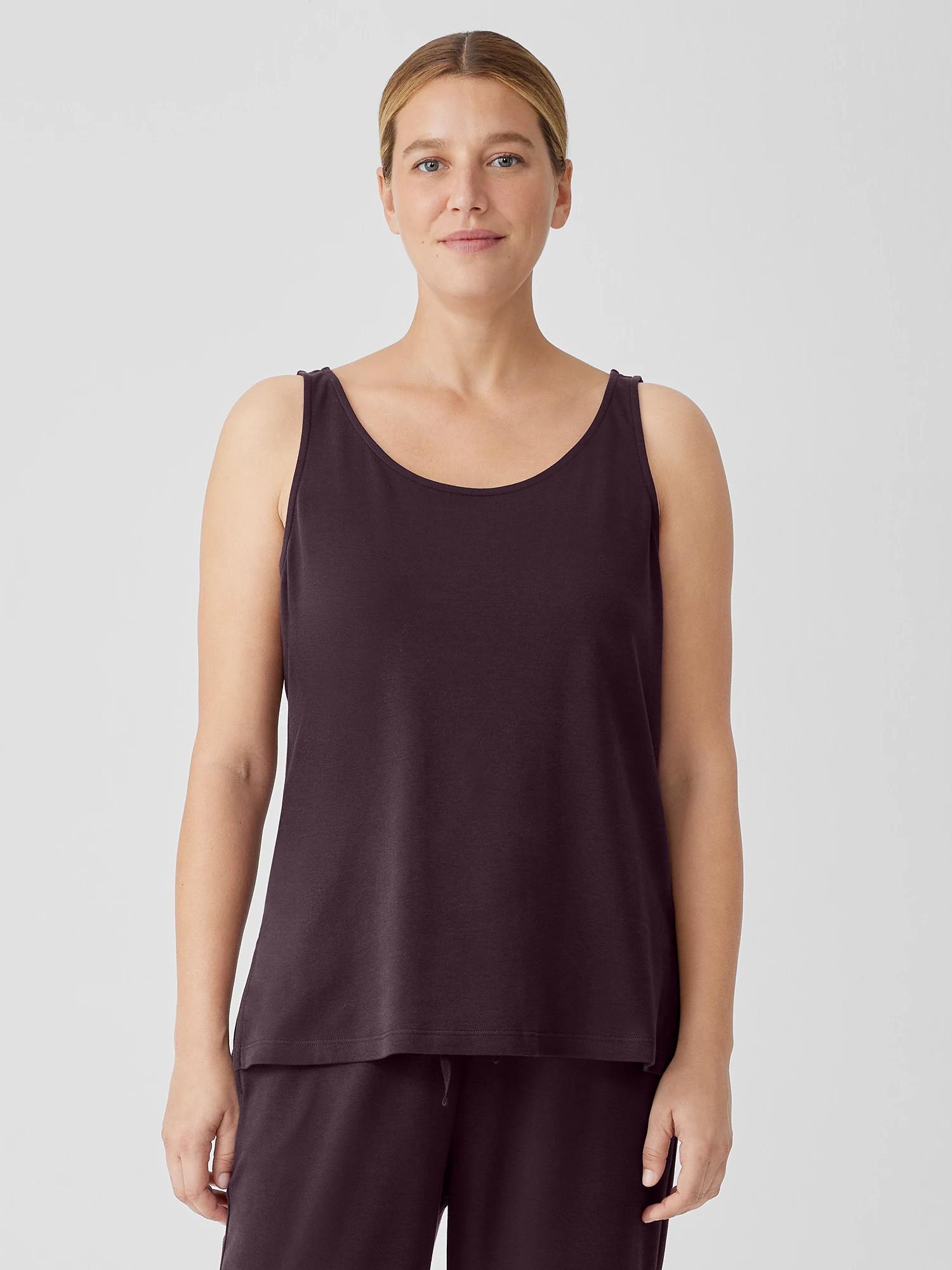 Organic Cotton Interlock Scoop Neck Sleep Tank Product Image