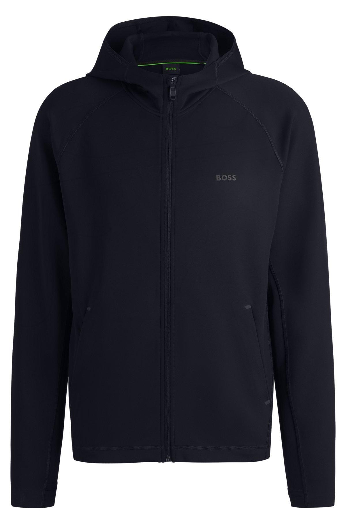Active stretch zip-up hoodie with moisture management Product Image