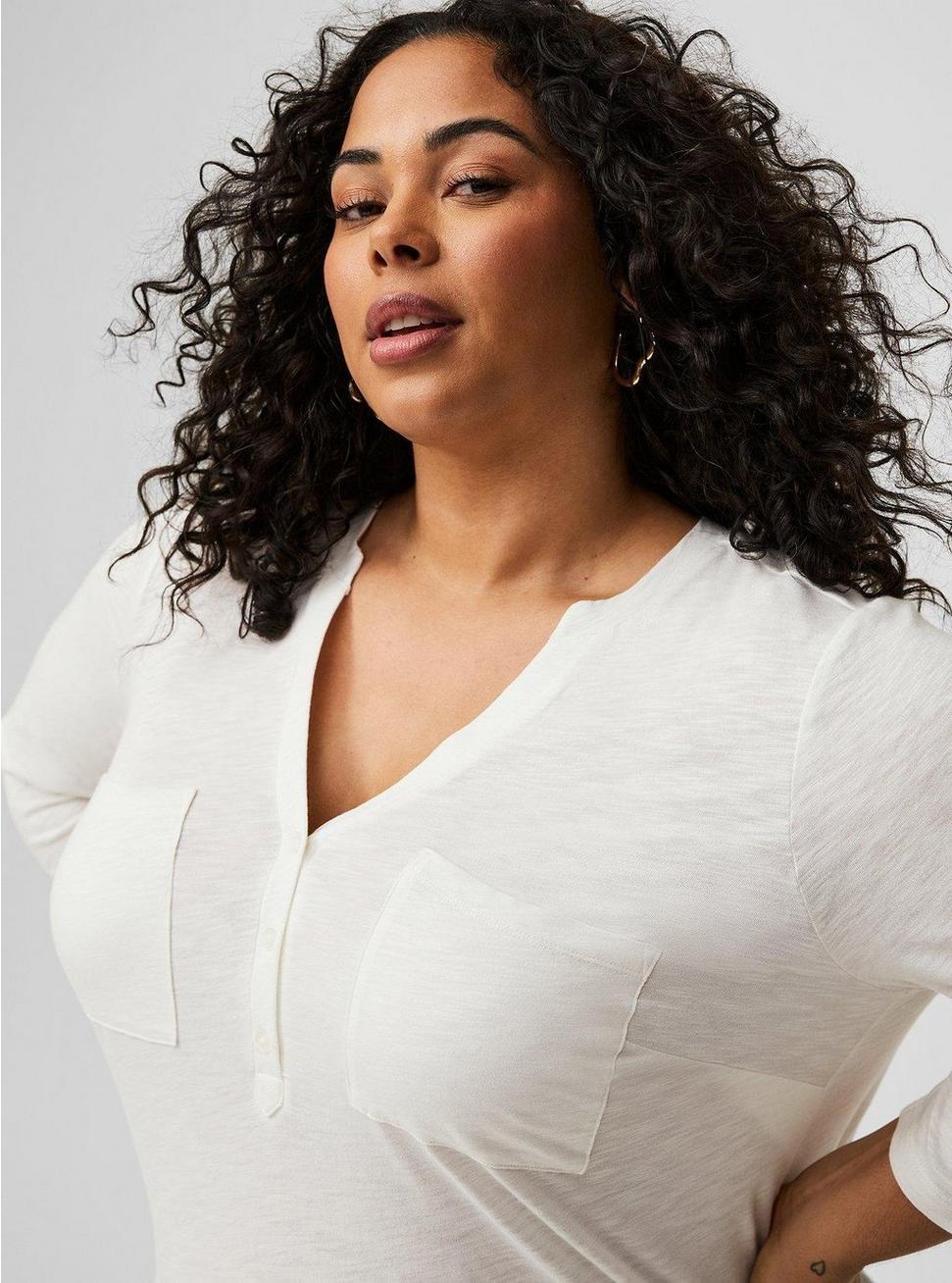Vintage Slub V-Neck Top Product Image