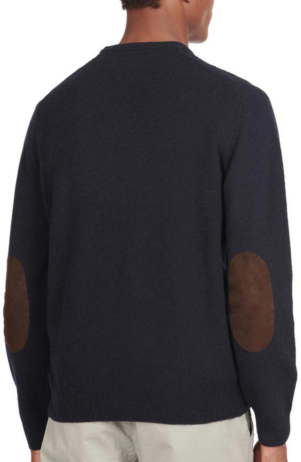 BARBOUR Essential Patch Crewneck Sweater In Navy Product Image