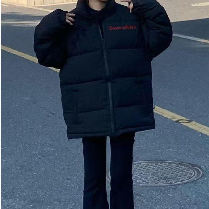 Wing Print Zip Puffer Jacket Product Image