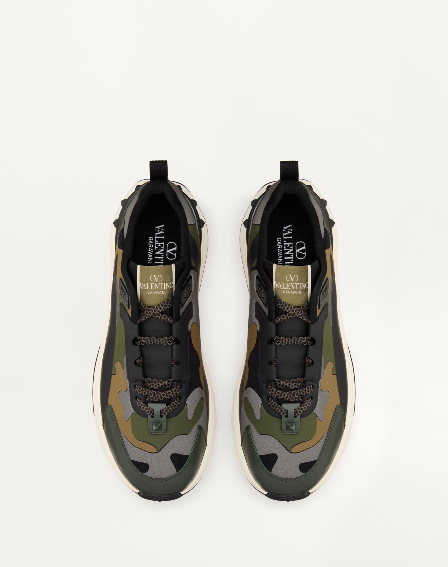 Low Top True Act Camouflage Sneaker In Rubberized Fabric Product Image