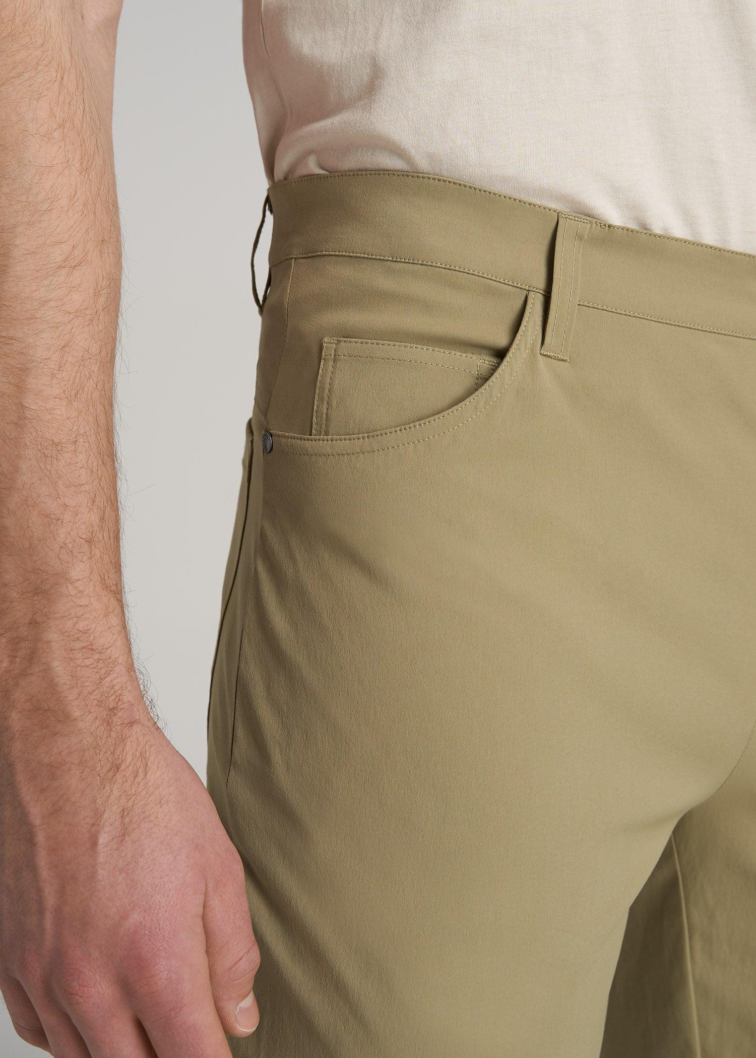 TAPERED-FIT Traveler Pants for Tall Men in White Product Image