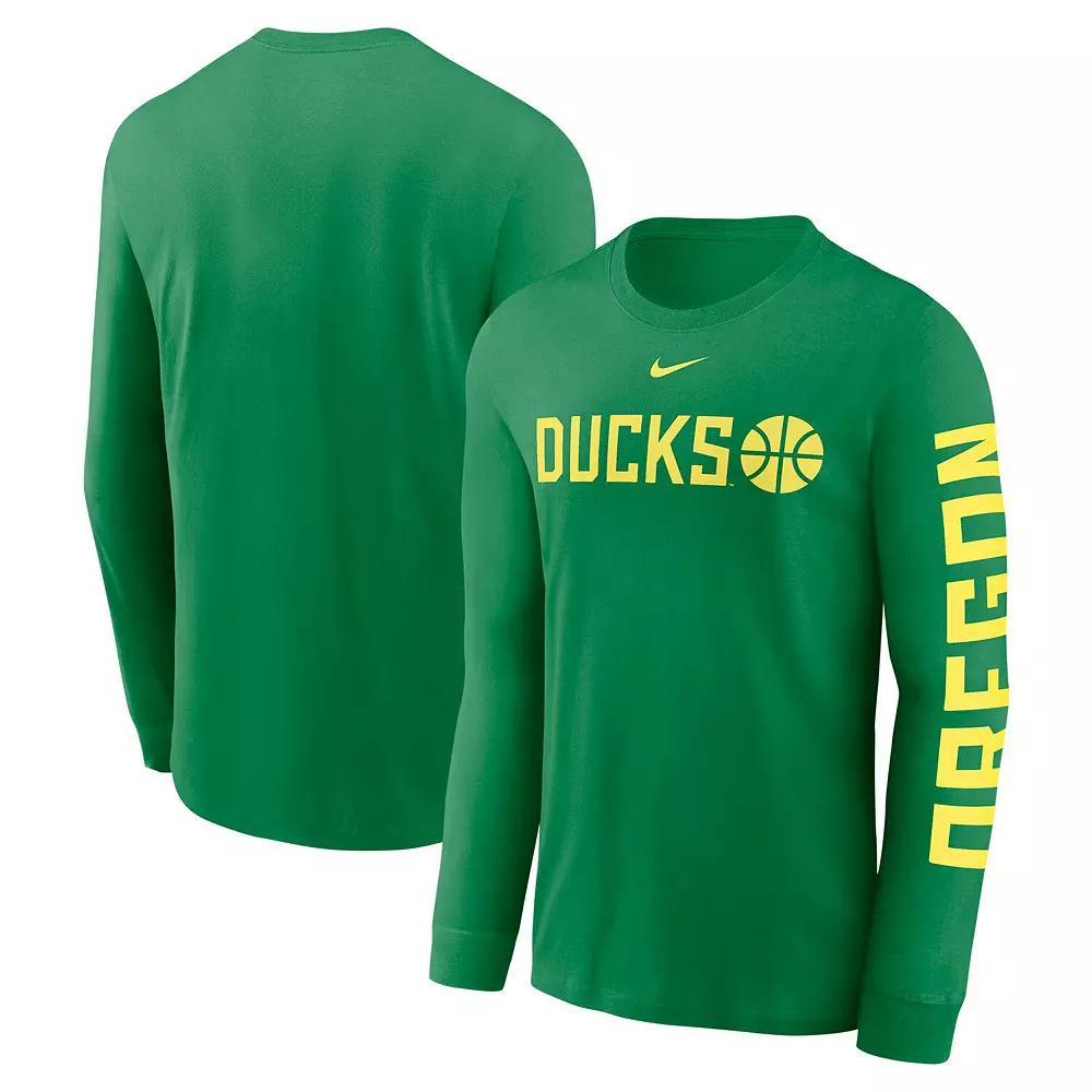 Mens Nike Apple Oregon Ducks Basketball Icon Two-Hit Long Sleeve T-Shirt Product Image