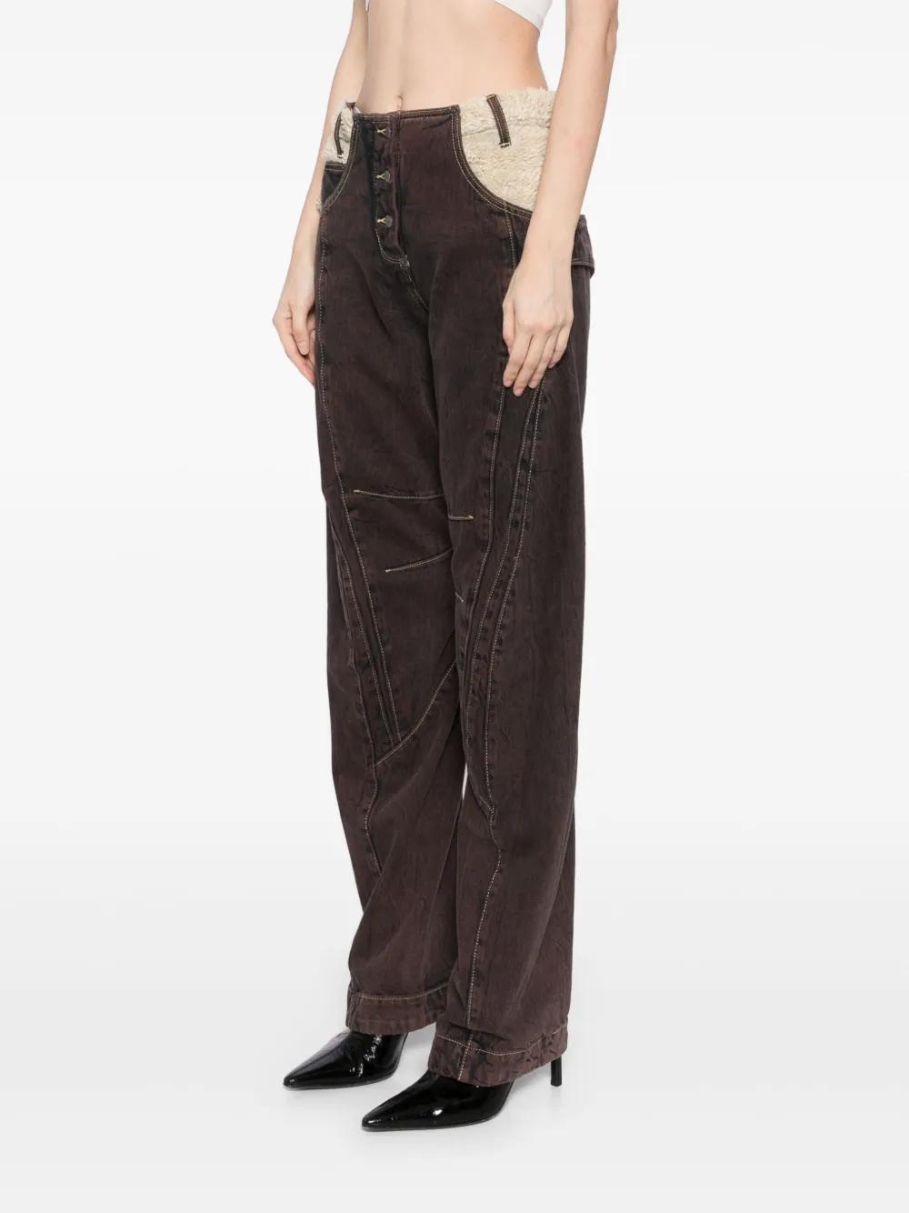 patchwork-design jeans Product Image