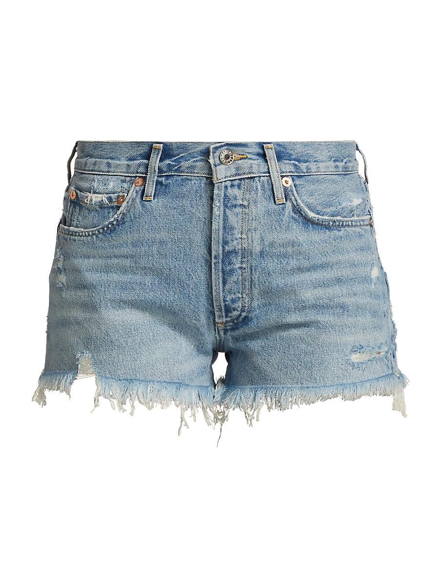Agolde Parker Vintage Cutoff Denim Shorts in Swapmeet Product Image