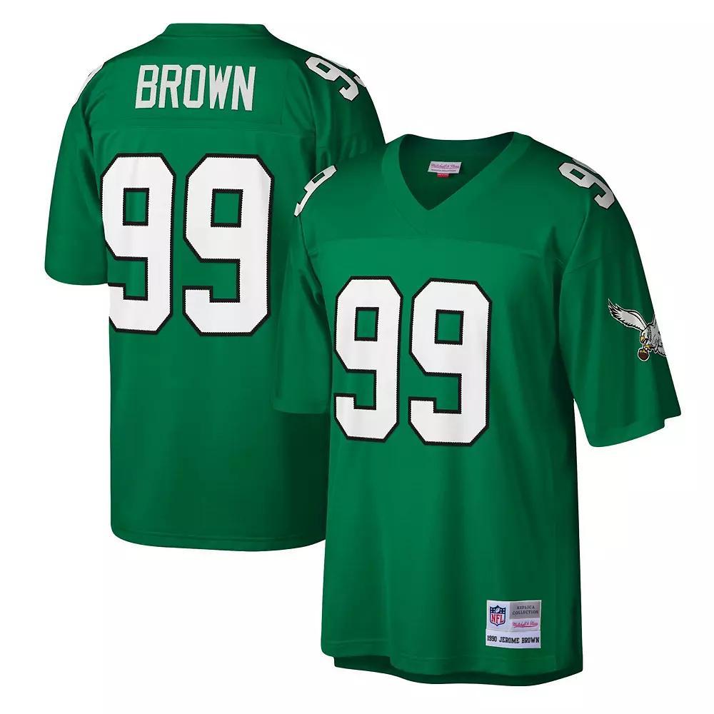 Men's Mitchell & Ness Jerome Brown Kelly Green Philadelphia Eagles Legacy Replica Jersey, Size: Large Product Image