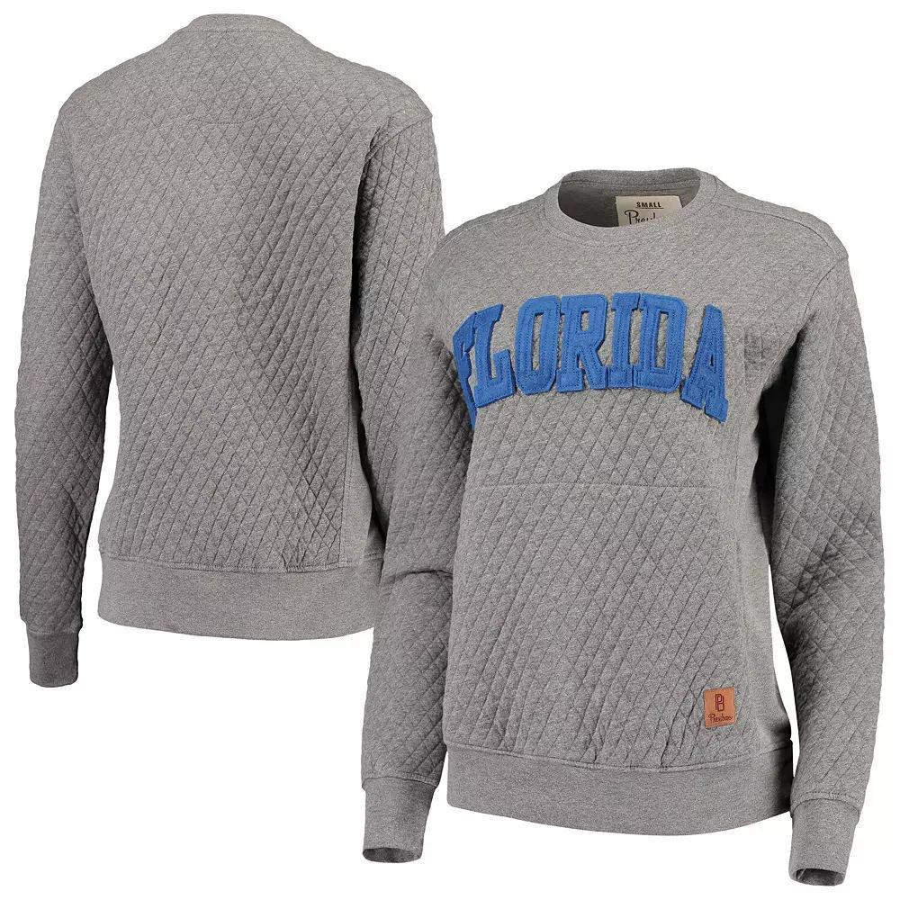 Women's Pressbox Heather Charcoal Florida Gators Moose Quilted Pullover Sweatshirt, Size: 2XL, Grey Product Image