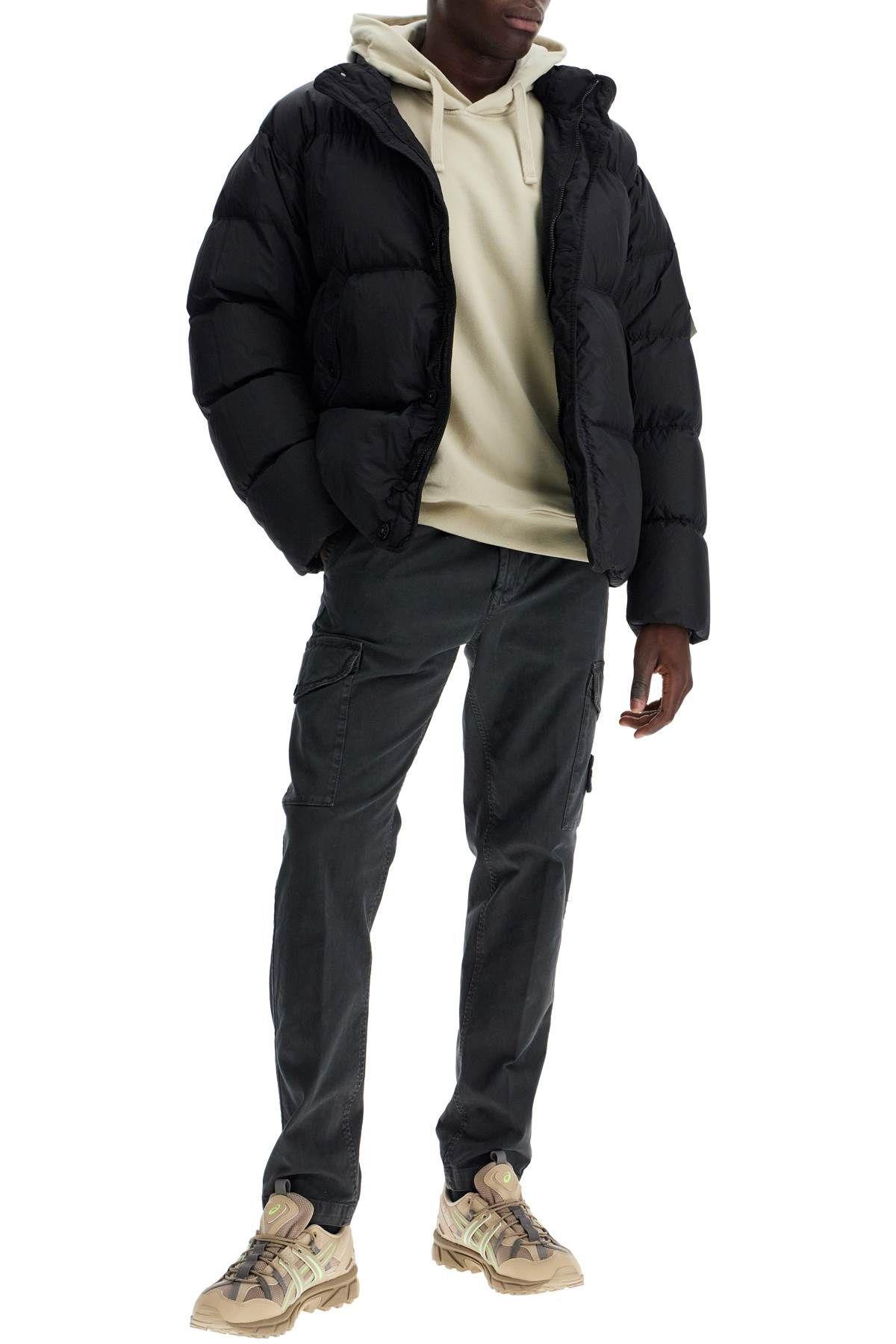 STONE ISLAND Organic Cotton Hoodie With Hood In Beige Product Image