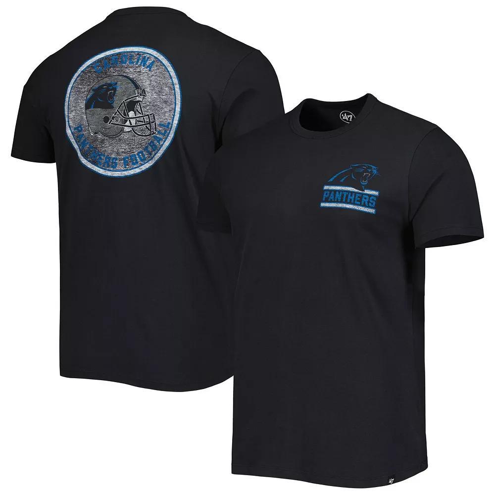 Men's '47 Black Carolina Panthers Open Field Franklin T-Shirt, Size: Large Product Image