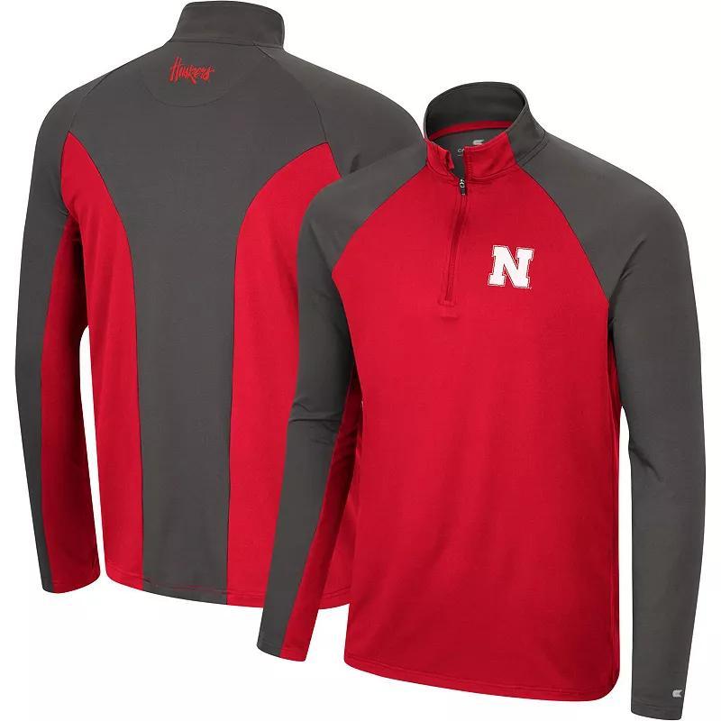 Men's Colosseum Navy/Charcoal Virginia Cavaliers Two Yutes Raglan Quarter-Zip Windshirt, Size: XL, Blue Product Image