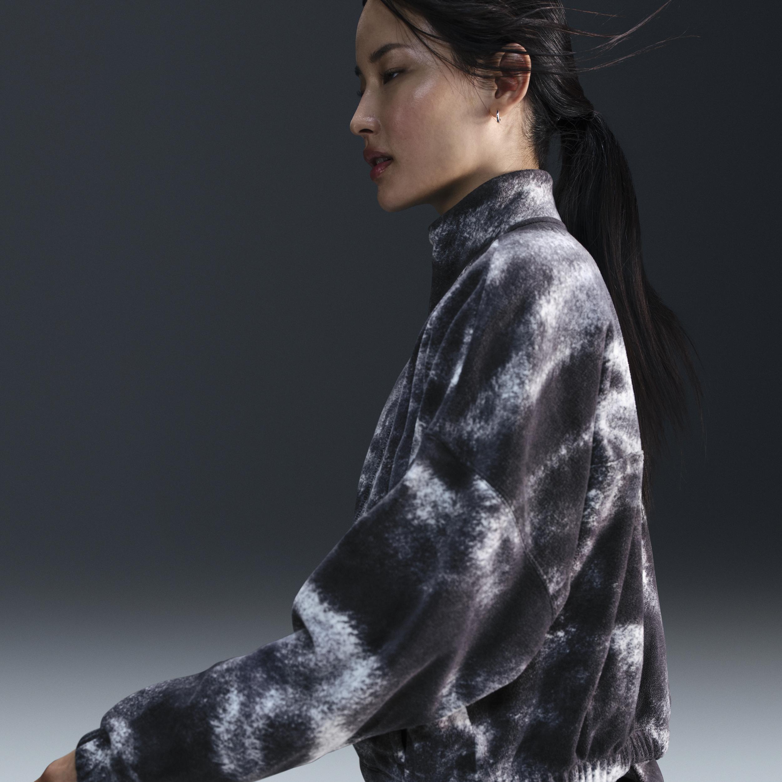 Nike Womens One Therma-FIT Oversized 1/2-Zip Fleece Printed Top Product Image