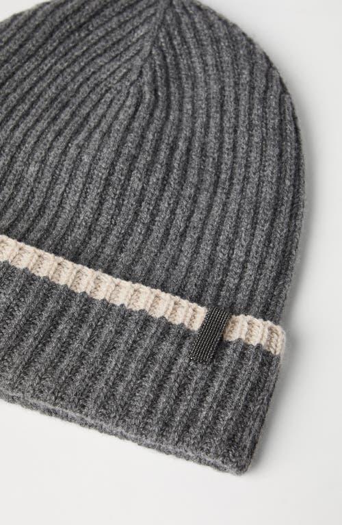 BRUNELLO CUCINELLI Knit Beanie In Lead Product Image