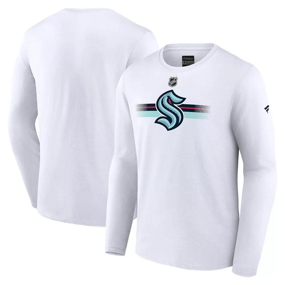 Men's Fanatics Branded  White Seattle Kraken Authentic Pro Secondary Replen Long Sleeve T-Shirt, Size: 4XL, Krk White Product Image