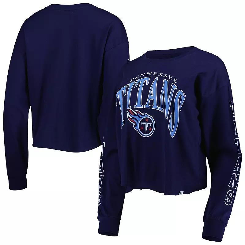 Womens 47 Tennessee Titans Skyler Parkway Cropped Long Sleeve T-Shirt Blue Product Image