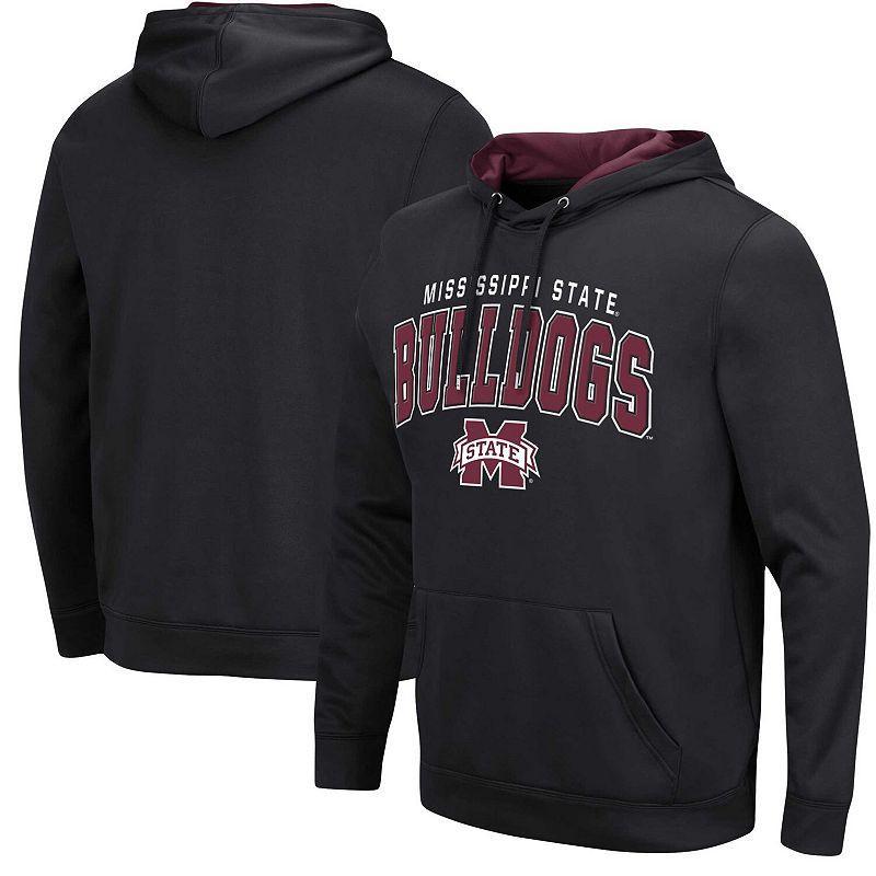Mens Colosseum Black Mississippi State Bulldogs ResistancePullover Hoodie Product Image