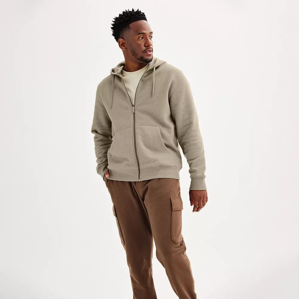 Men's Tek Gear® Ultra Soft Fleece Zip Front Hoodie, Size: XXL, Desert Shadow Product Image
