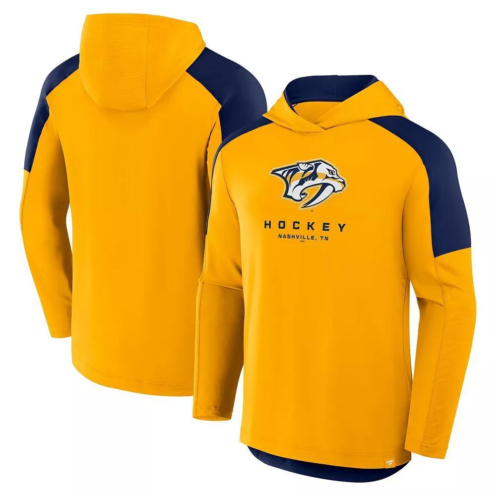 Men's Fanatics Gold Nashville Predators Meta Game Transitional Pullover Hoodie, Size: Large, Pdt Gold Product Image