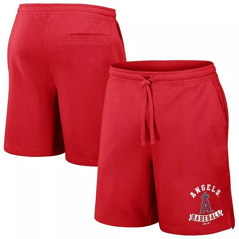 Men's Darius Rucker Collection by Fanatics Red Los Angeles Angels Team Color Shorts, Size: Large Product Image