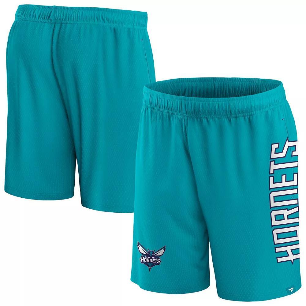 Men's Fanatics Branded Teal Charlotte Hornets Post Up Mesh Shorts, Size: XL, Chr Blue Product Image