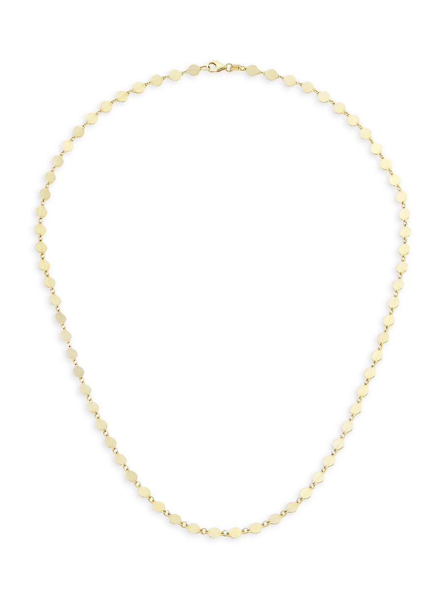 Womens 14K Yellow Gold Mirror Chain Necklace Product Image
