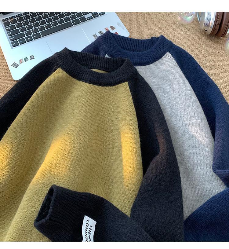 Crew Neck Raglan Sweater Product Image