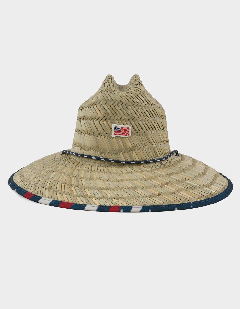 HEMLOCK HAT CO. Signature Straw Lifeguard Hat - BROWN COMBO Product Image