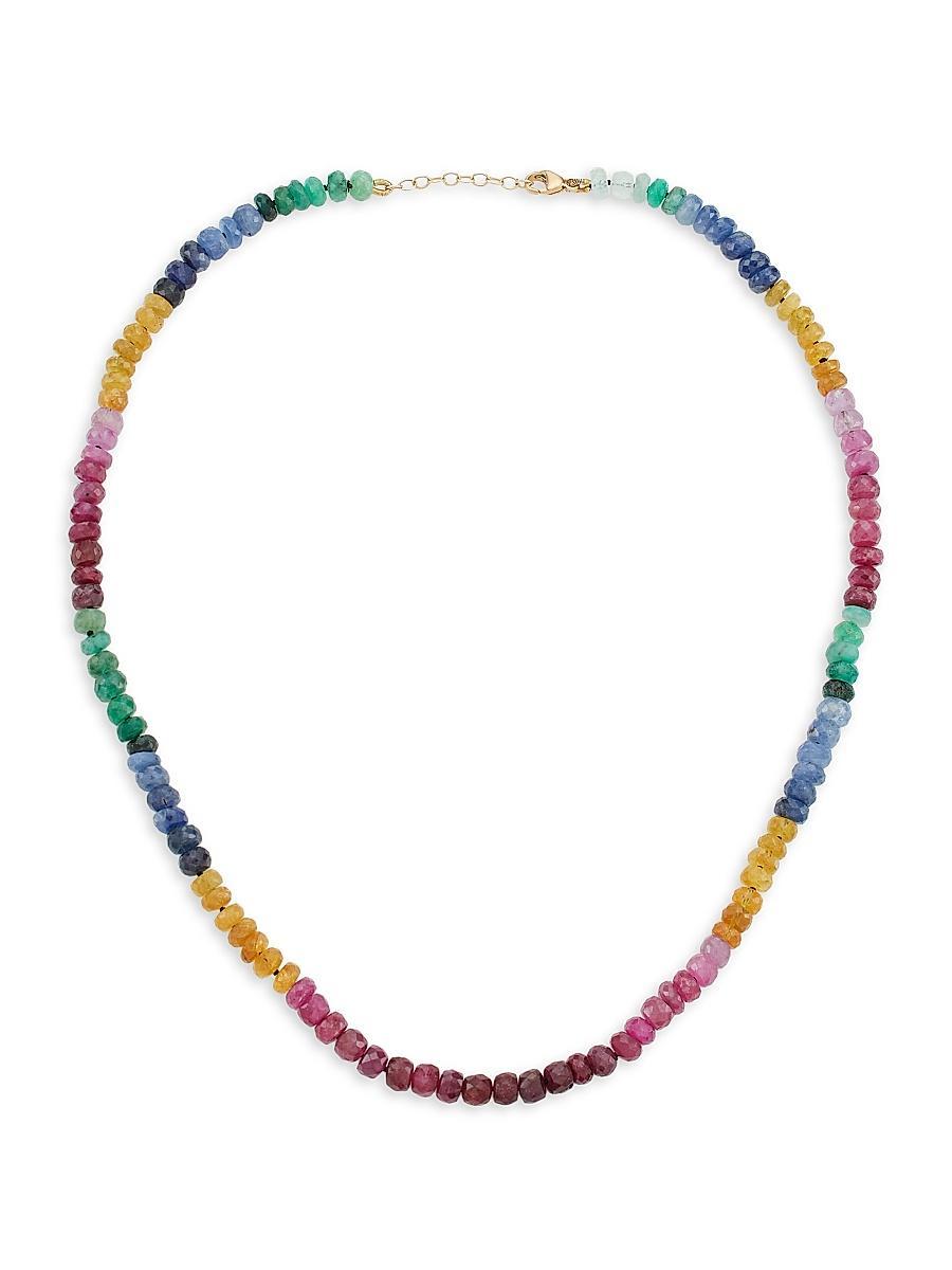 Womens Arizona 14K Yellow Gold & Emerald Beaded Necklace Product Image
