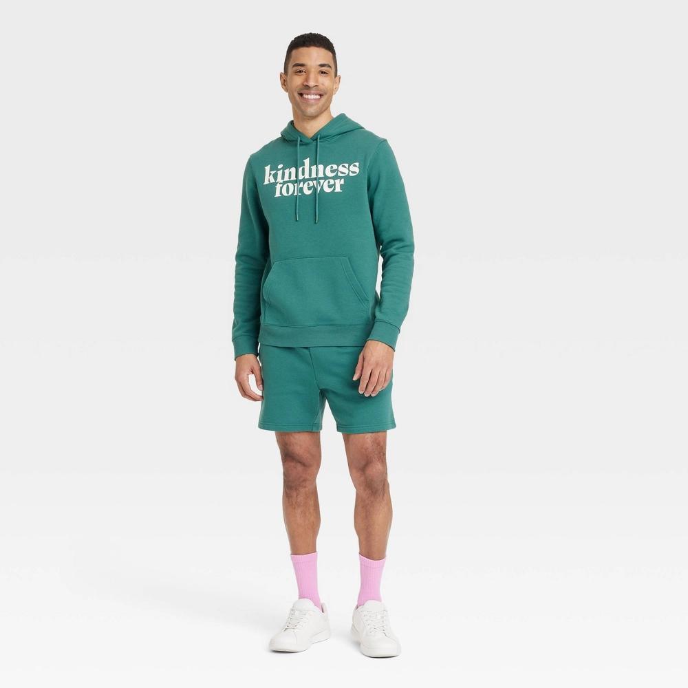 Men's Kindness Forever Hooded Sweatshirt - Goodfellow & Co™ L: Midweight Pullover, Kangaroo Pocket, Typography Design Product Image