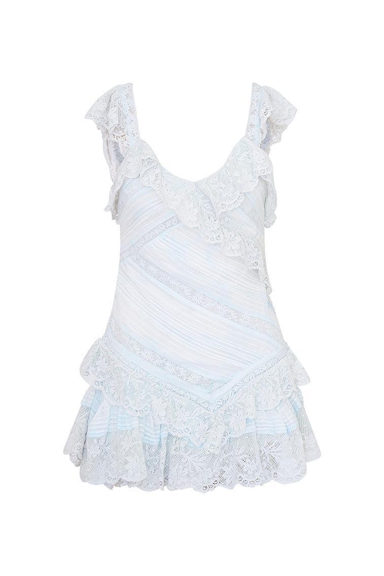 Bensley Fitted Lace Mini Dress Product Image