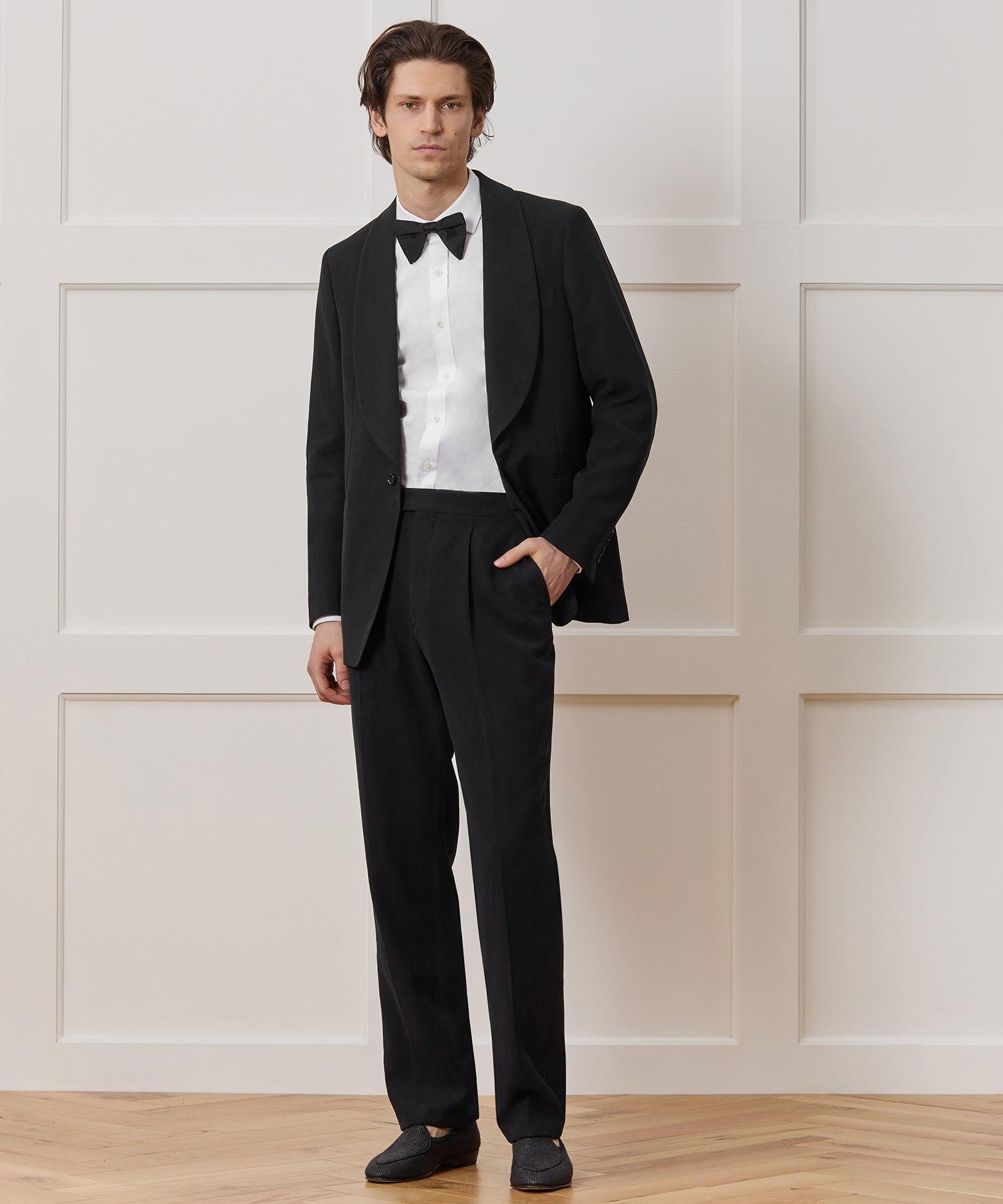 Italian Sueded Linen Side Tab Trouser Product Image