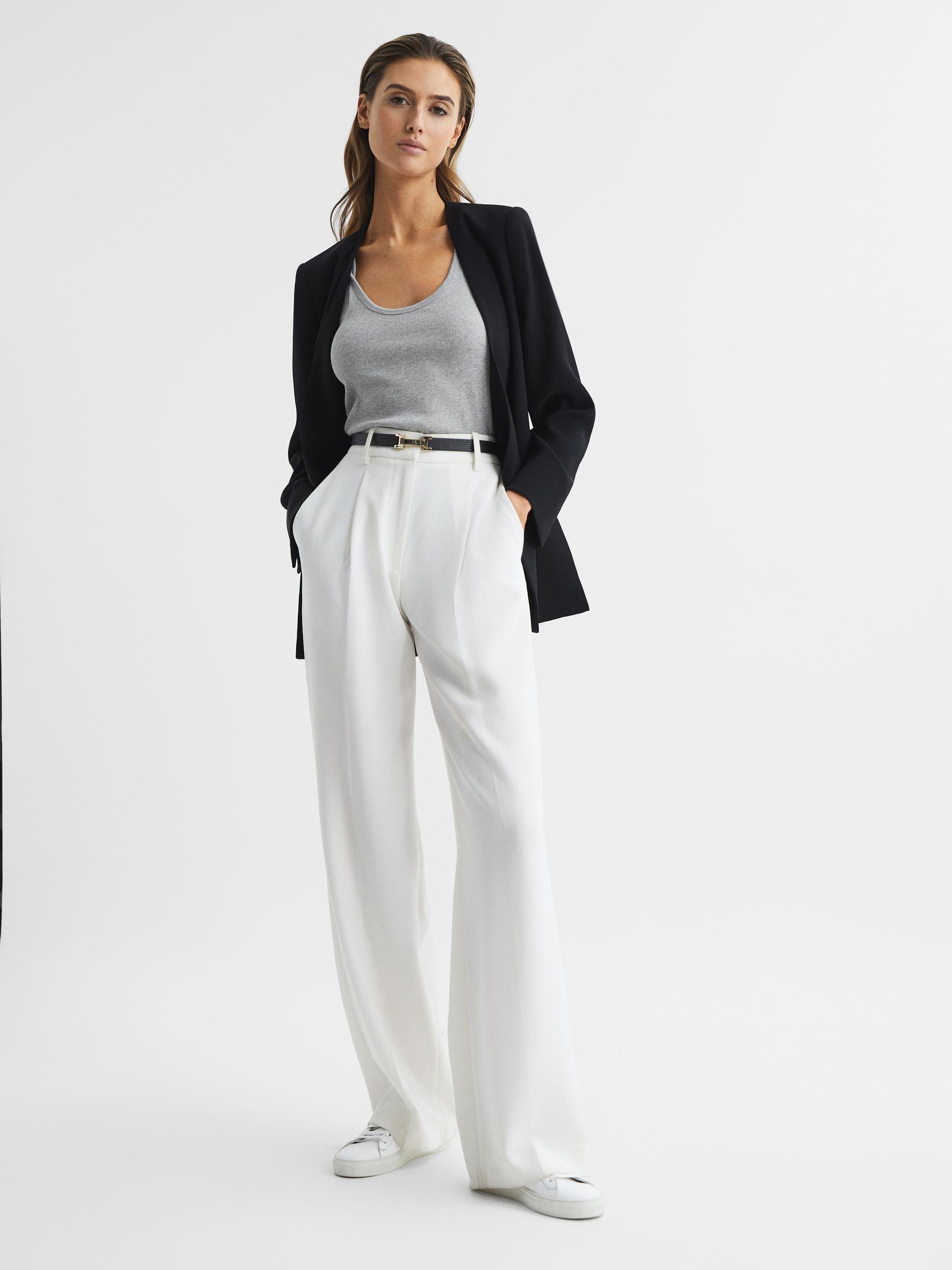 Violet Grey Marl Scoop Neck Jersey Vest Top Product Image