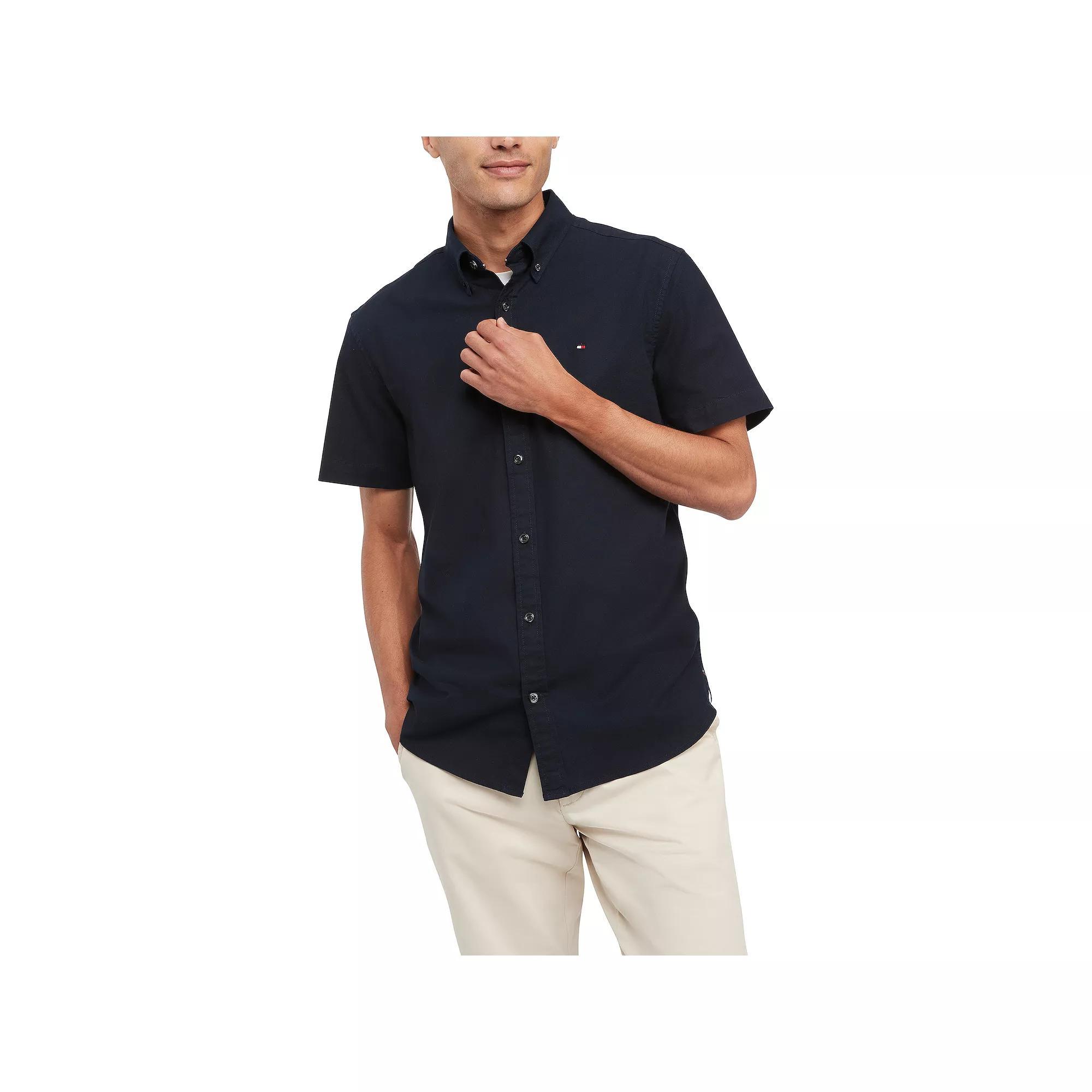 Mens Tommy Hilfiger Short Sleeve Original Stretch Oxford Shirt Product Image