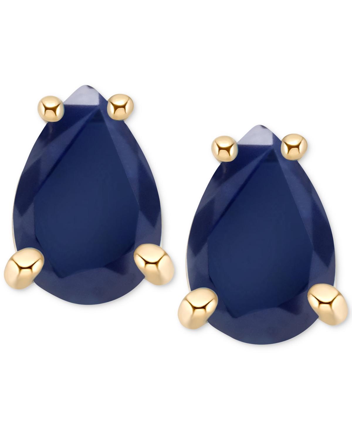 Celebration Gems 14k Gold Pear Shaped Sapphire Stud Earrings, Women's, 14k Whgold Product Image