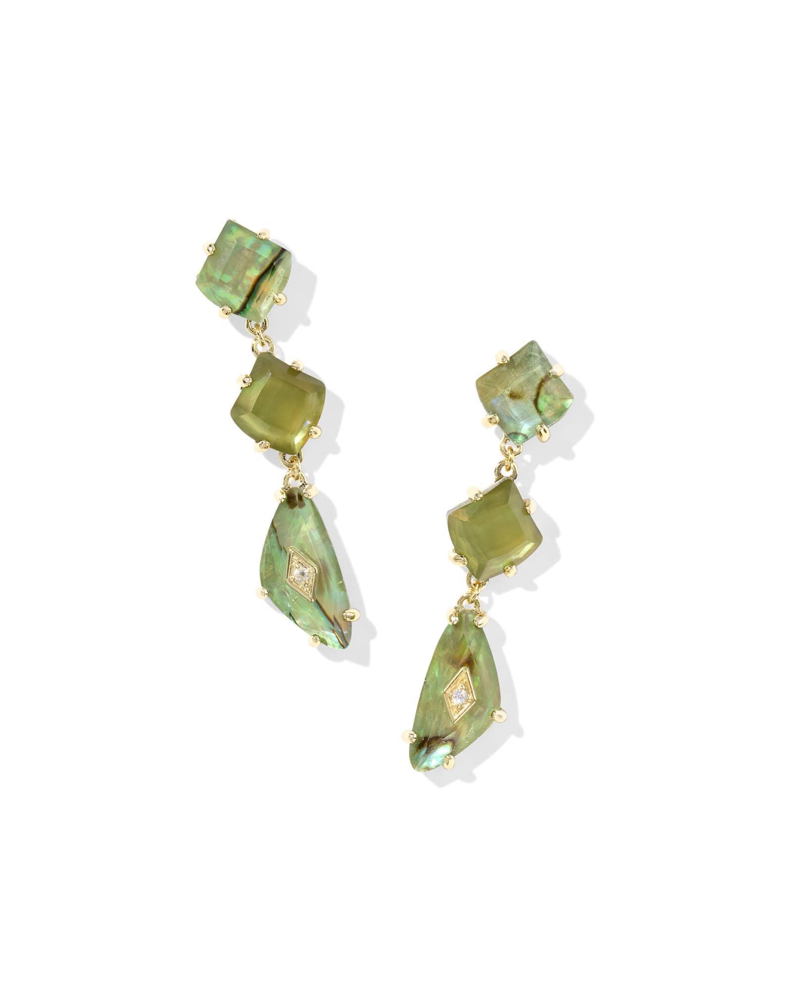 Bianca Gold Linear Earrings Product Image