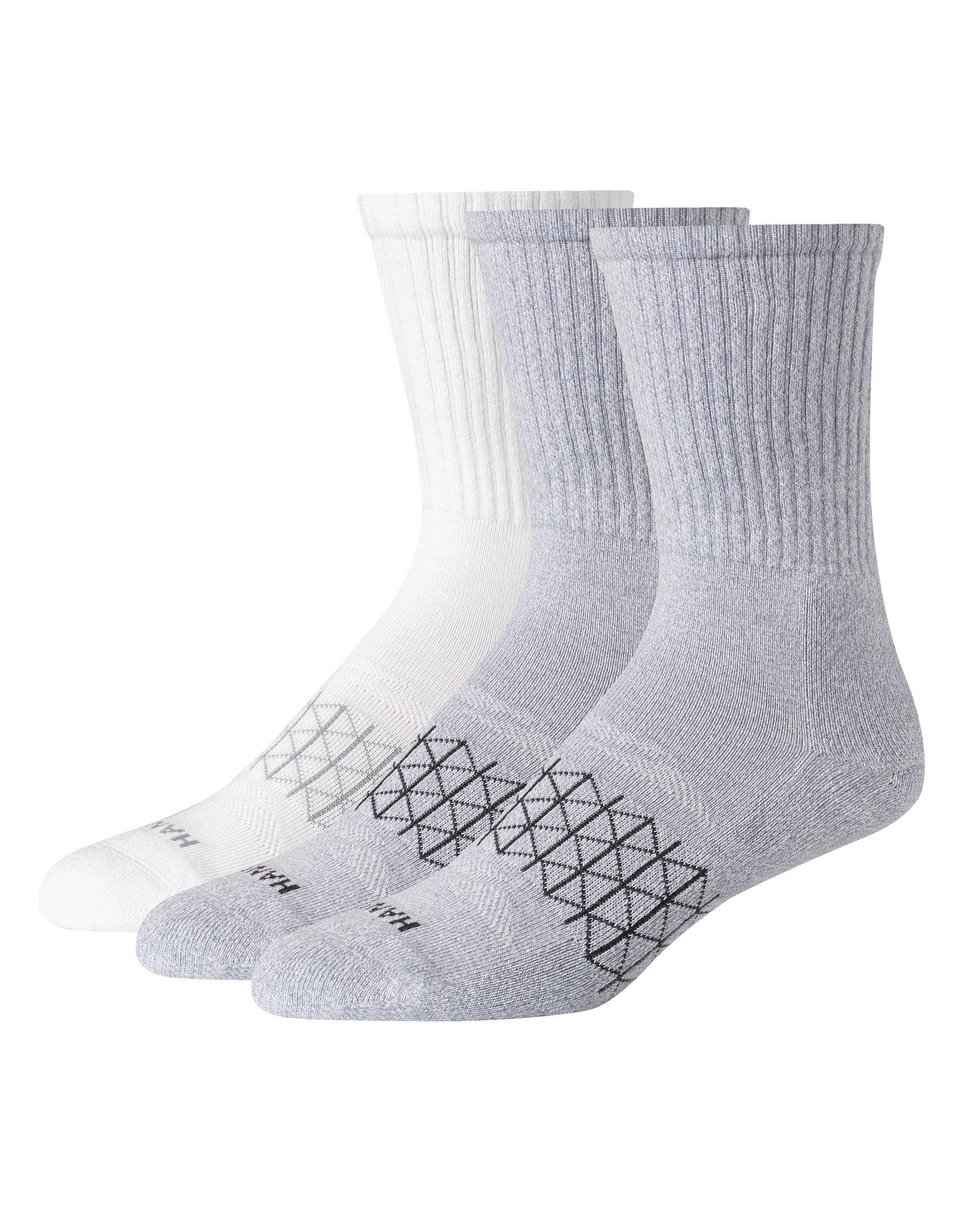 Hanes Mens 3pk Absolute Active Cushioned Crew Socks 6-12: Arch Support Product Image