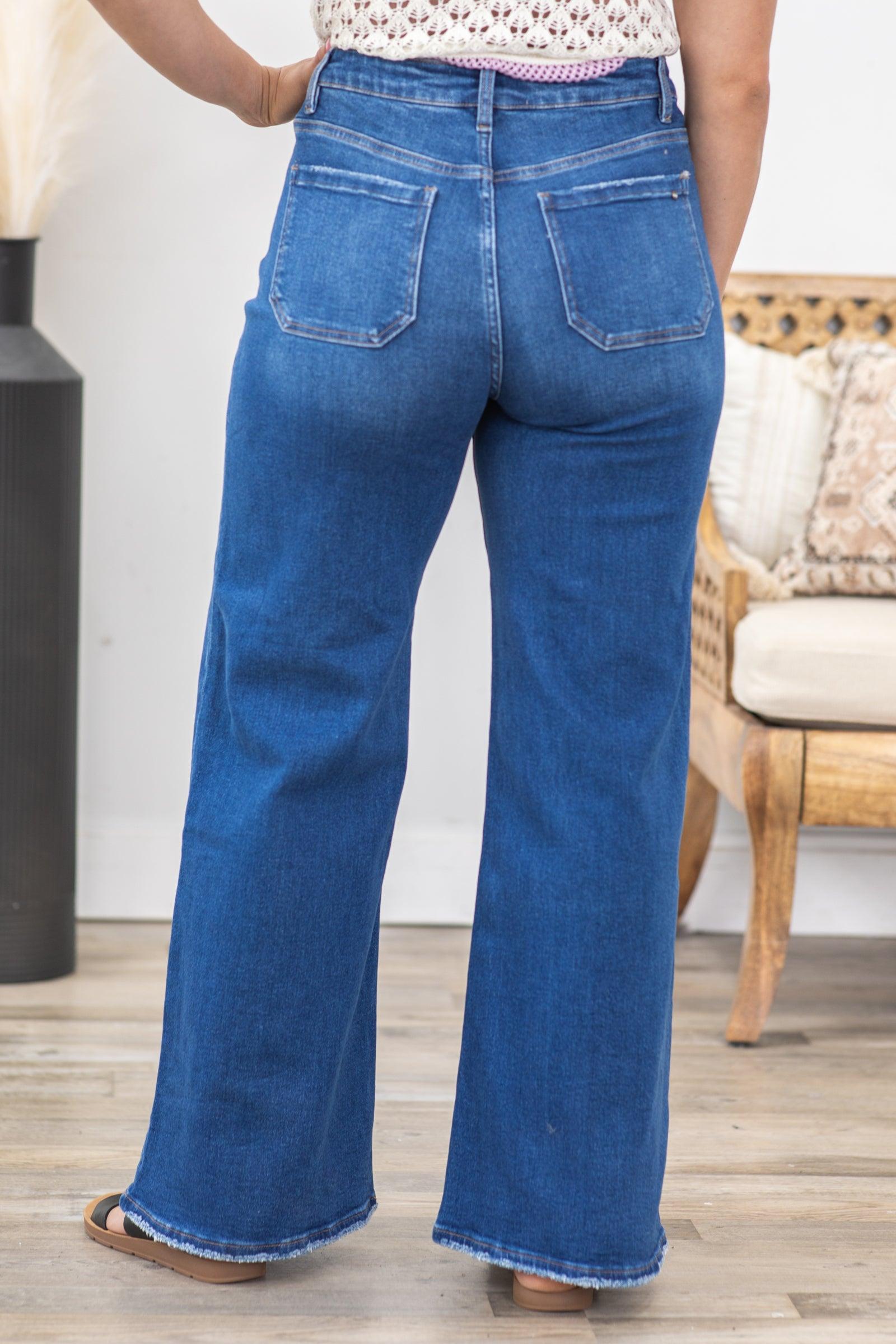 Mica Medium Wash Wide Leg Jeans Product Image