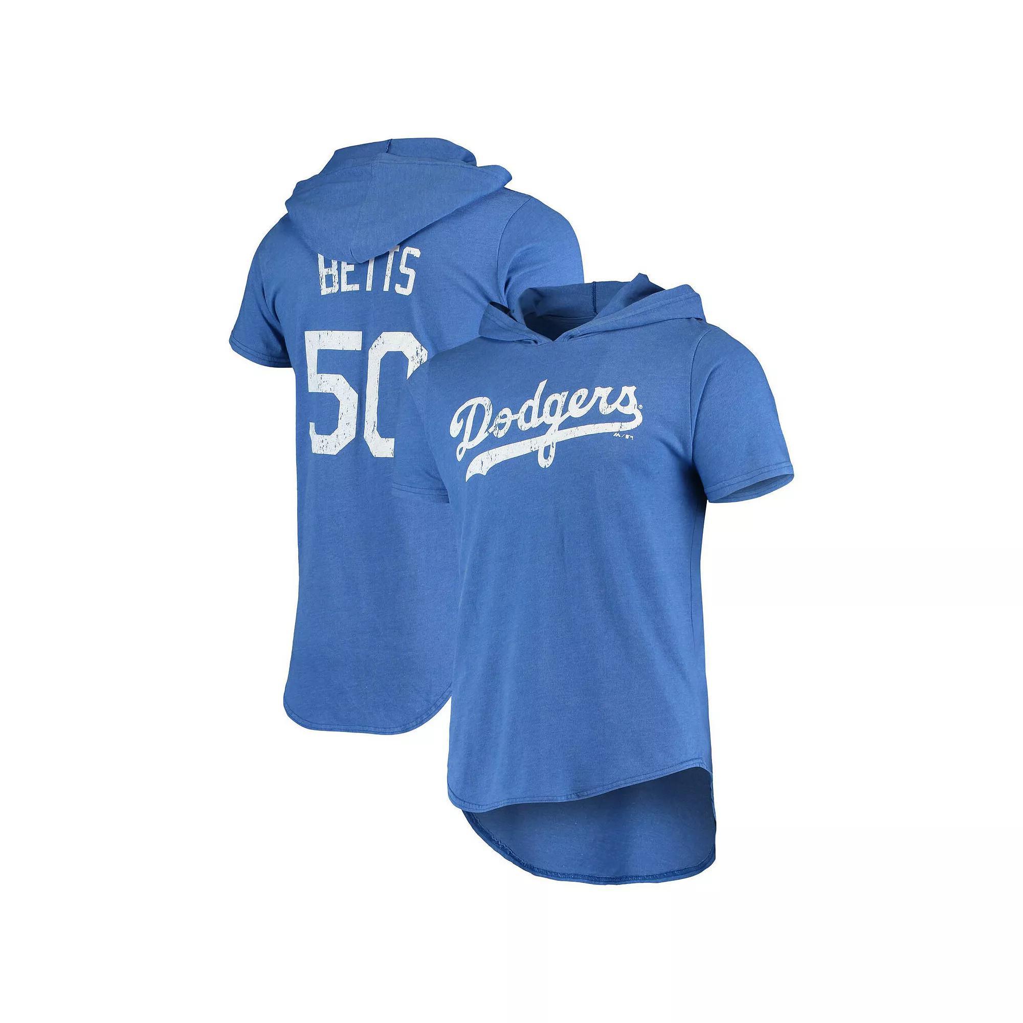 Men's Majestic Threads Mookie Betts Royal Los Angeles Dodgers Softhand Player Hoodie T-Shirt, Size: XL, Blue Product Image