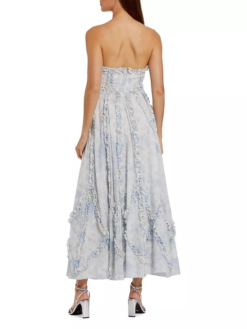 Cocktail Floral Cotton Strapless Gown Product Image
