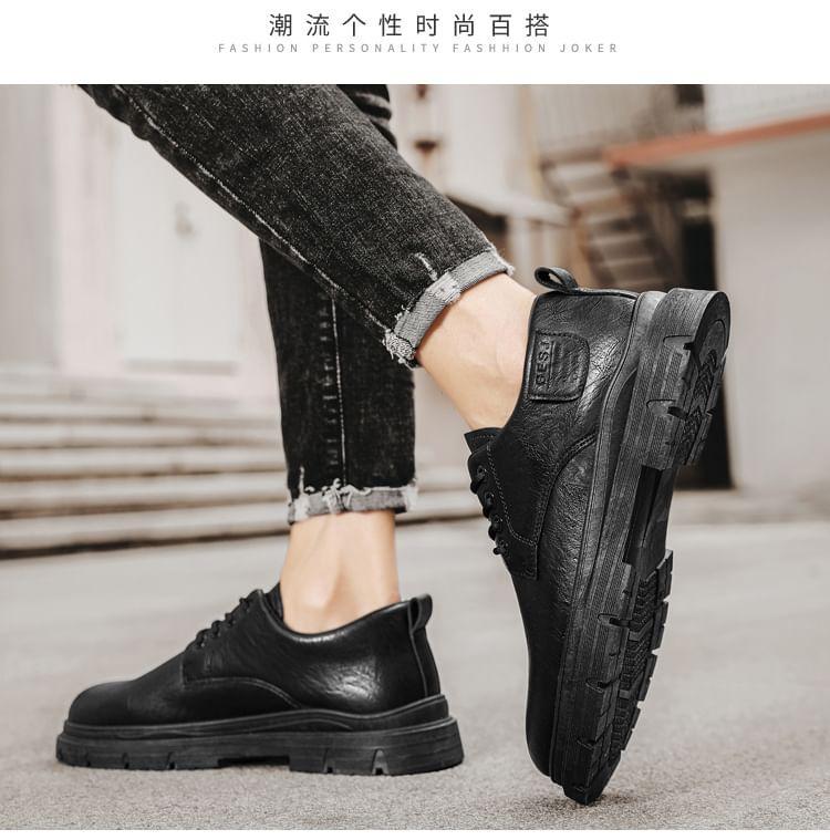 Lace-Up Platform Derby Shoes Product Image