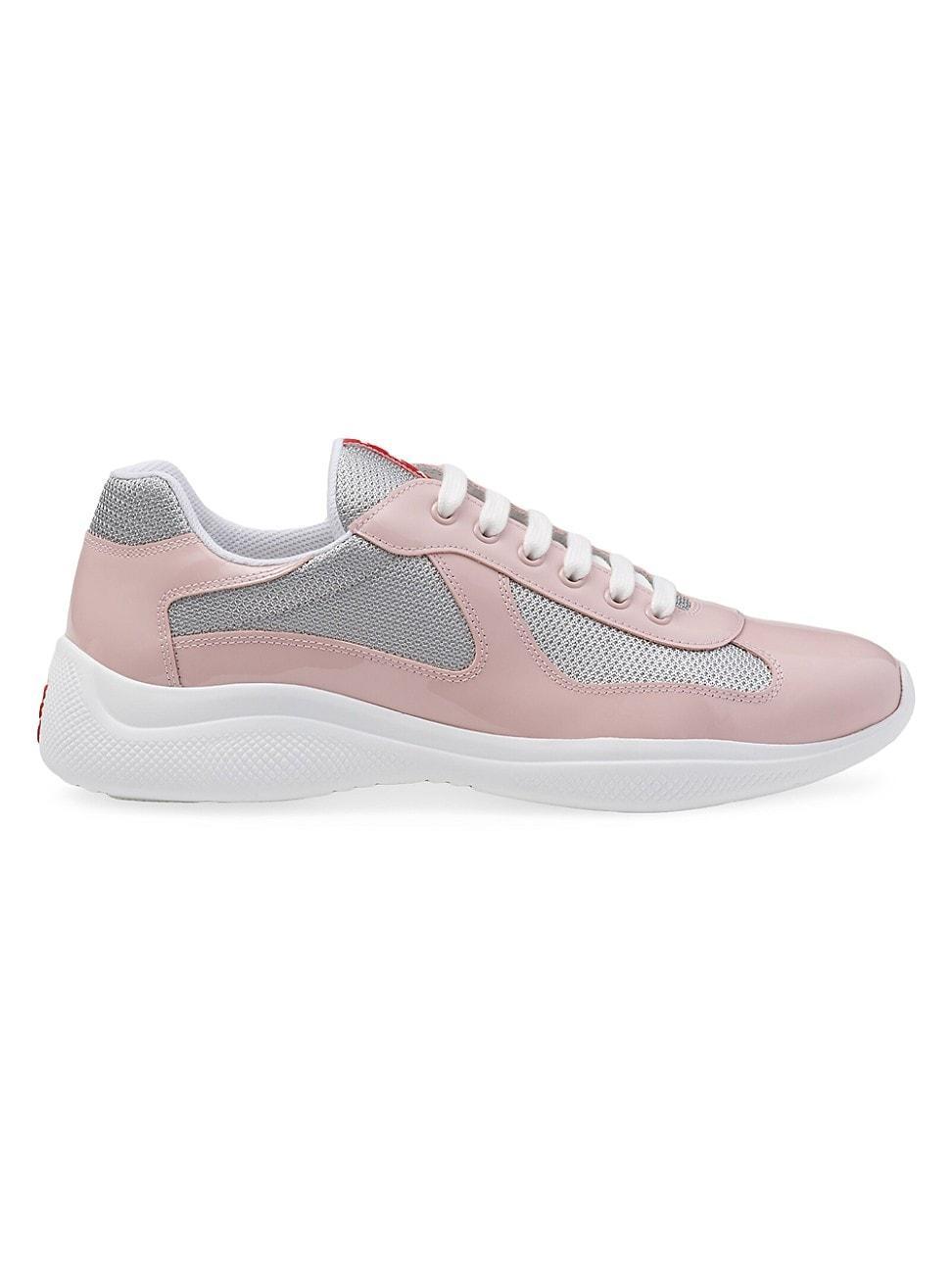 Prada Mens Americas Cup Patent Leather and Bike Fabric Sneakers Product Image