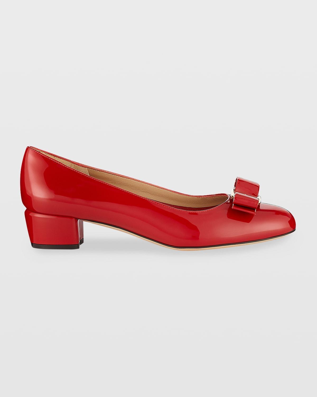 Ferragamo Womens Vara Leather Pumps Product Image