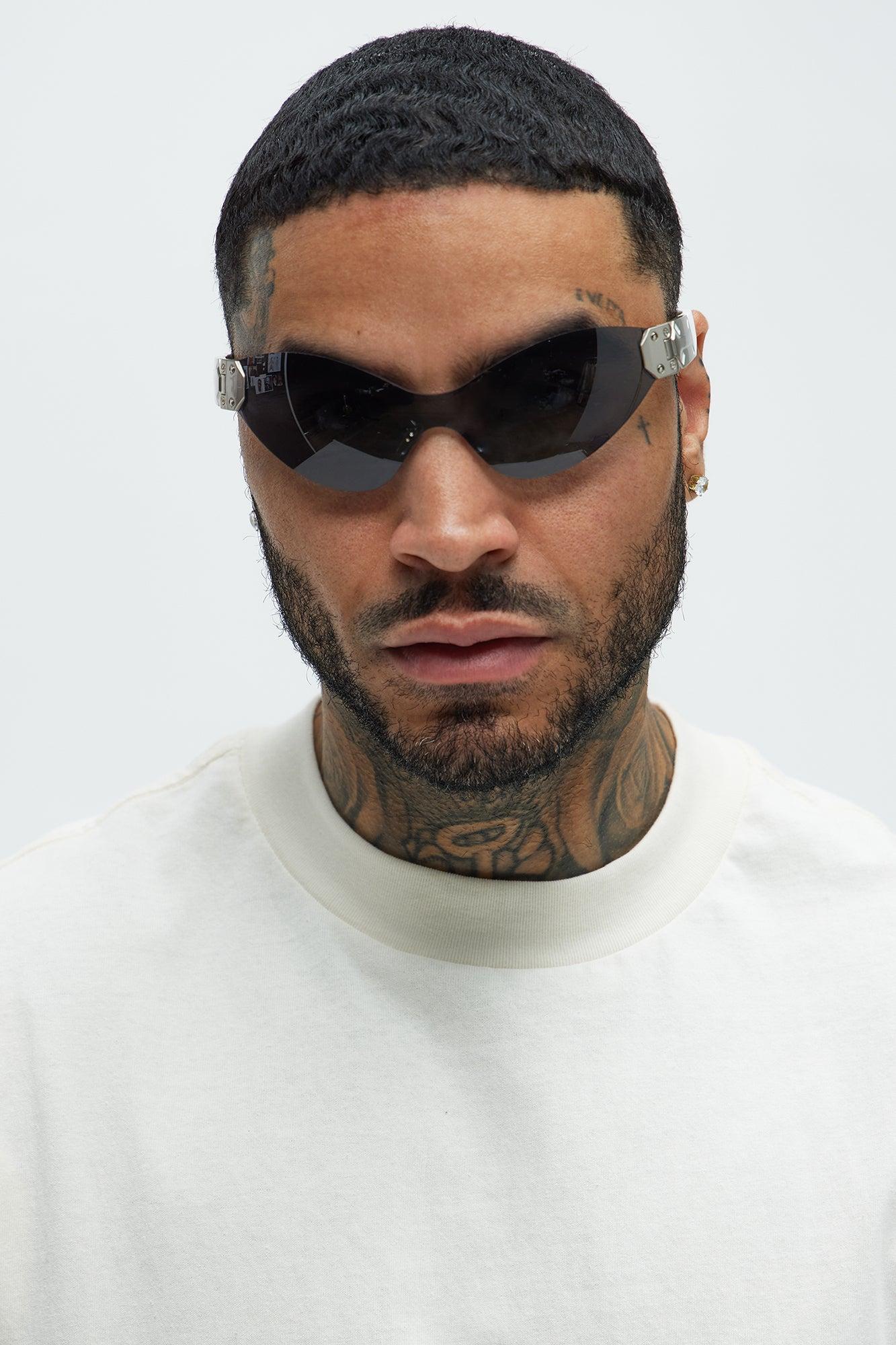 Lit Shield Sunglasses - White Product Image