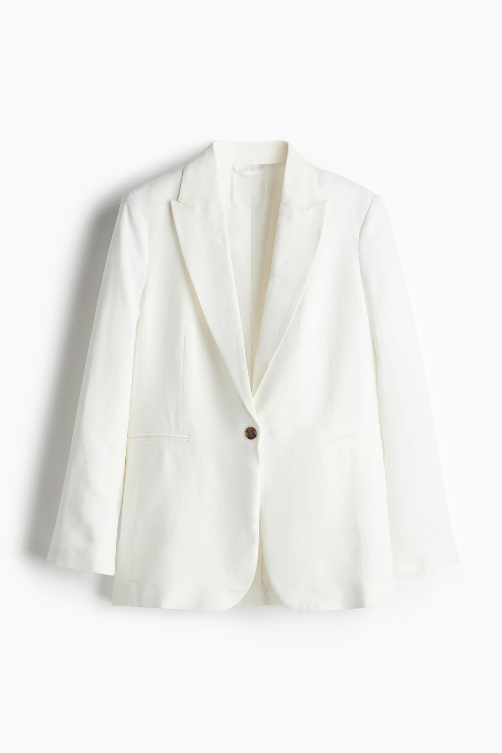 Linen-Blend Blazer Product Image