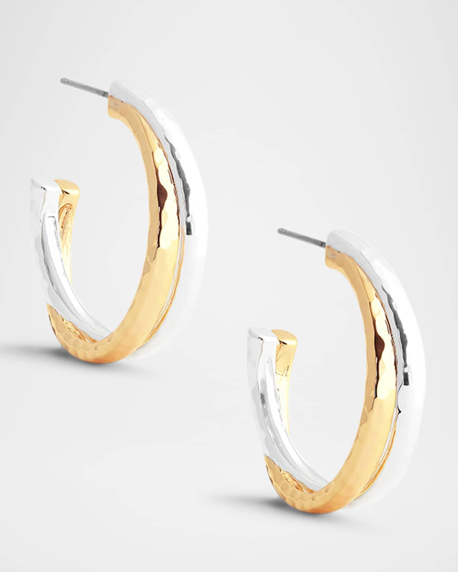Farrier Mixed Metal Hoop Earrings Product Image