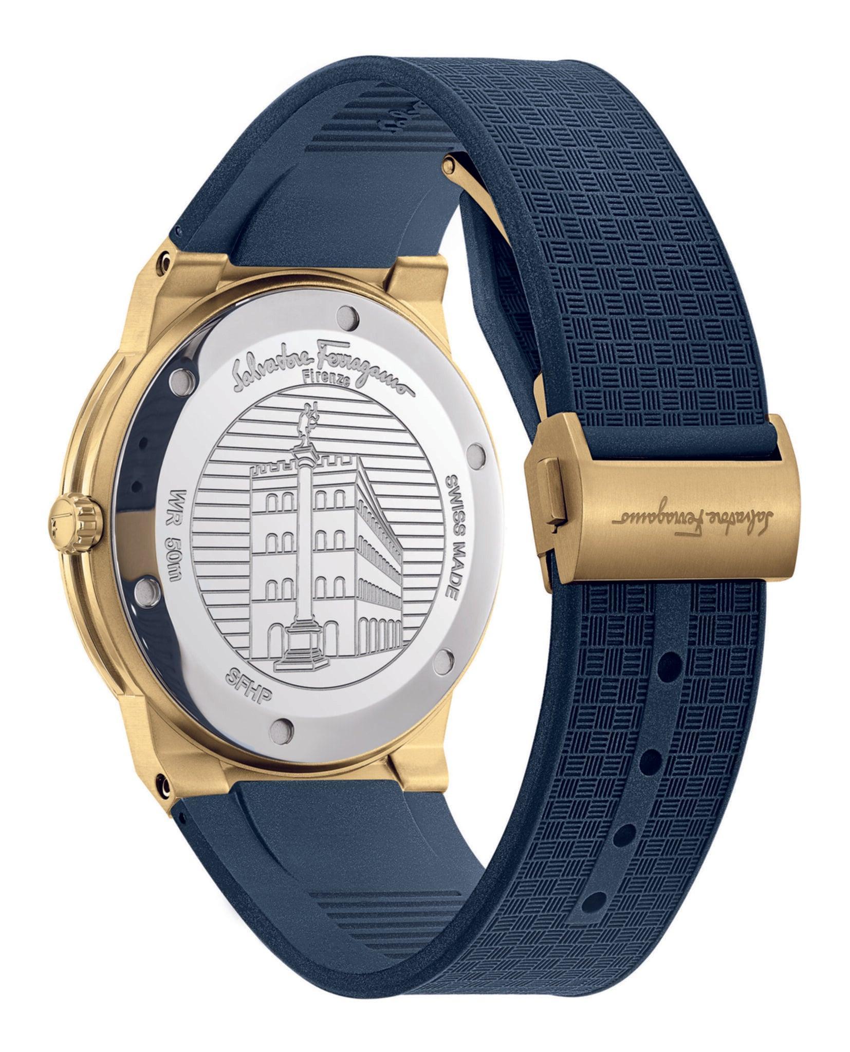 Ferragamo Sapphire Silicon Watch Male Product Image