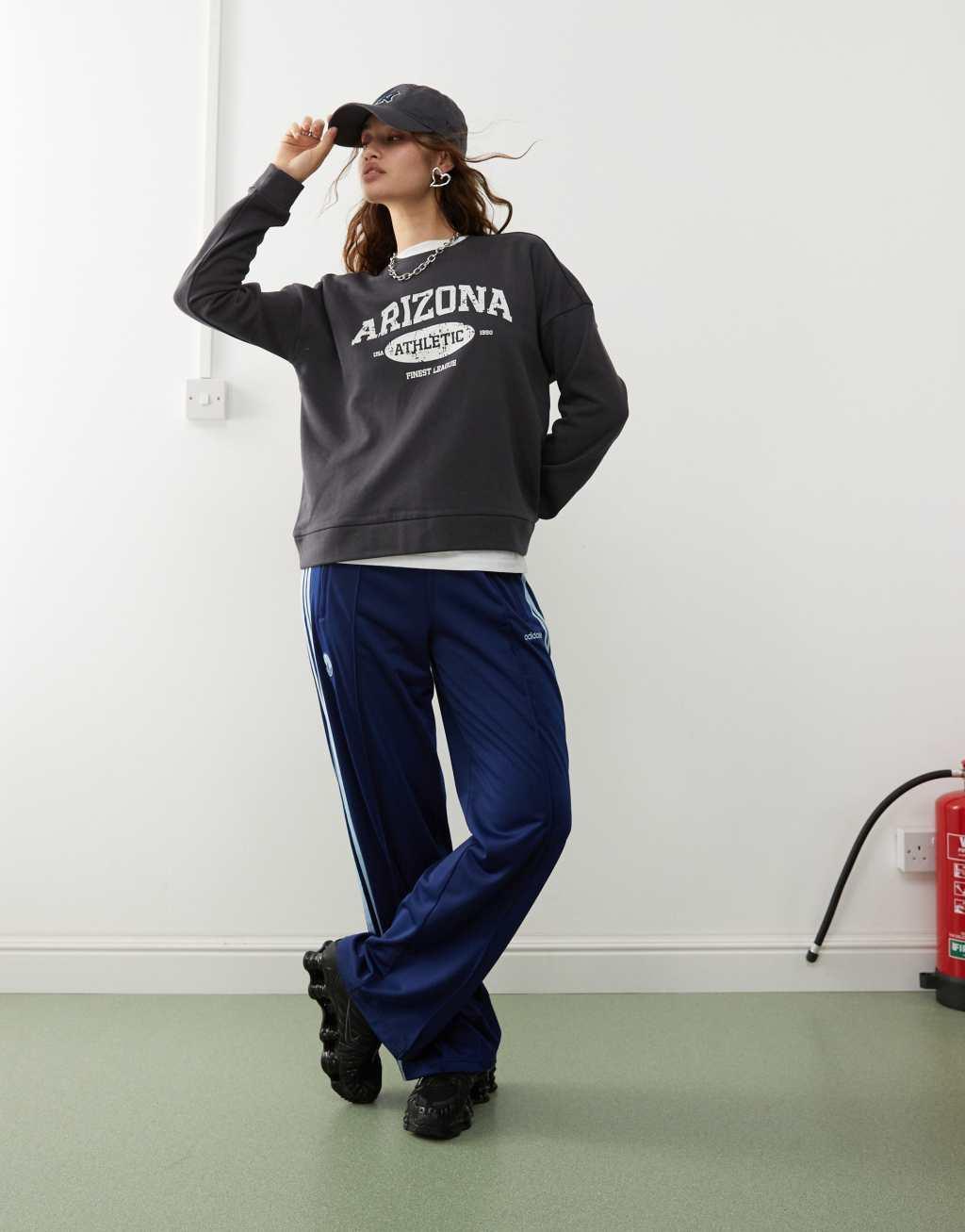 Noisy May collegiate sweat in charcoal Product Image