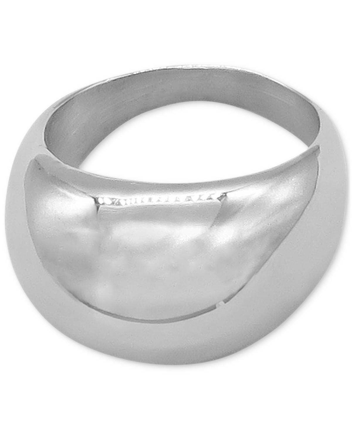 Adornia Stainless Steel Dome Ring, Women's, Size: 9, Silver Tone Product Image