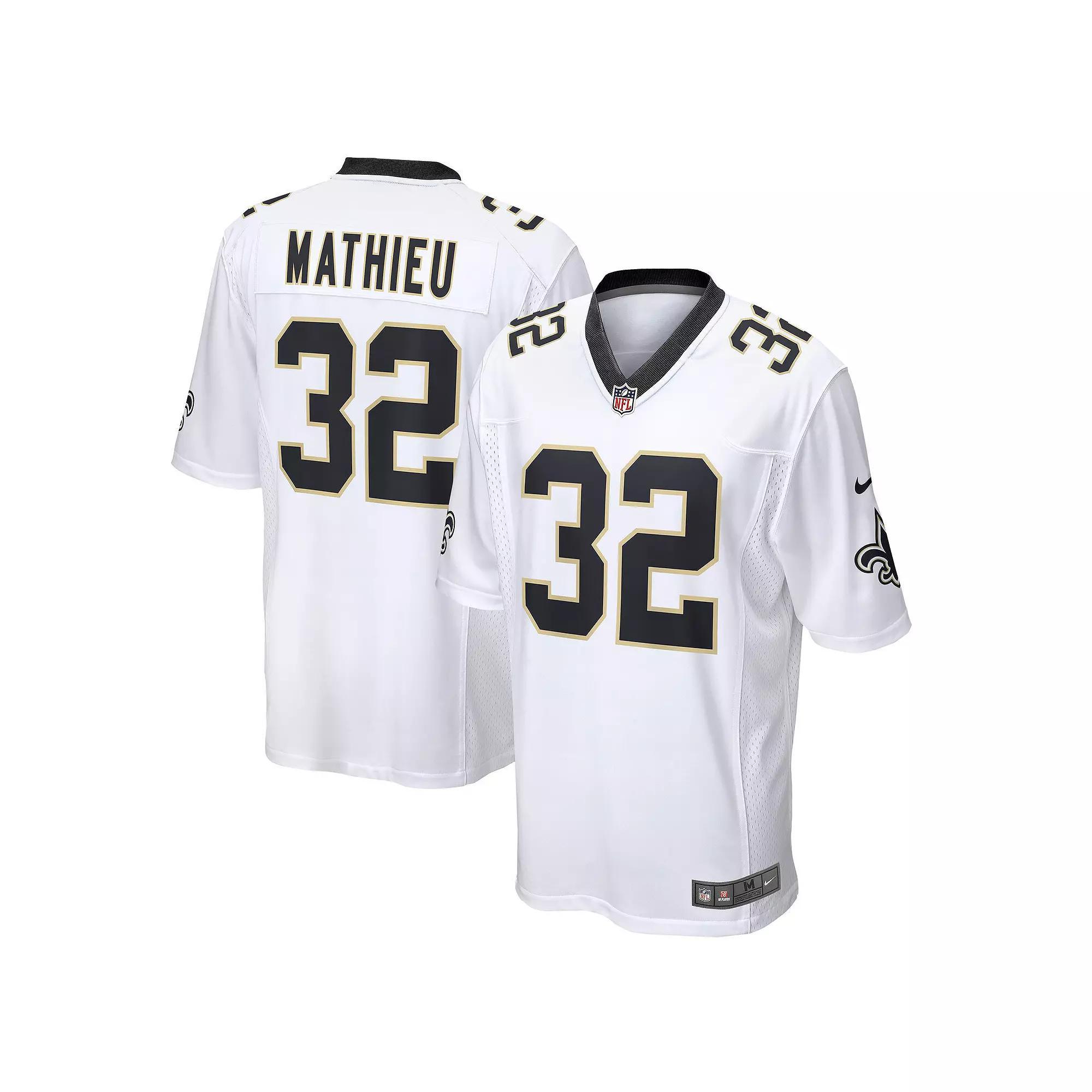 Men's Nike Tyrann Mathieu White New Orleans Saints Game Jersey, Size: 2XL Product Image